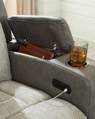 Point Clear Power Reclining Loveseat with Console - Image 9