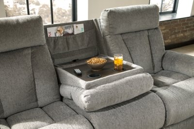 Mitchiner Reclining Sofa with Drop Down Table - Image 8