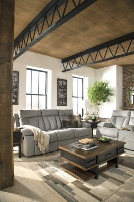 Mitchiner Reclining Sofa with Drop Down Table - Image 11