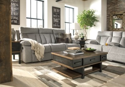 Mitchiner Reclining Sofa with Drop Down Table - Image 12