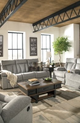 Mitchiner Reclining Sofa with Drop Down Table - Image 14