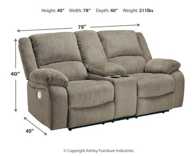 Draycoll Power Reclining Loveseat with Console - Image 5