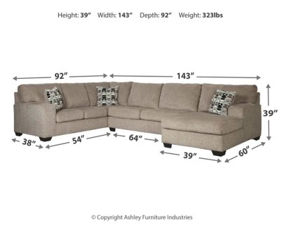 Ballinasloe 3-Piece Sectional and Ottoman - Image 5