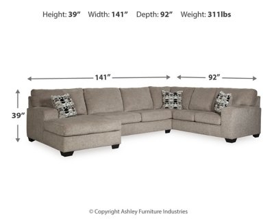 Ballinasloe 3-Piece Sectional with Chaise - Image 5