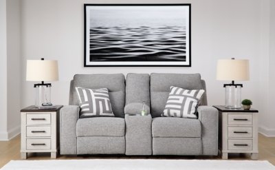 Biscoe Power Reclining Loveseat with Console - Image 3