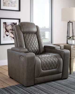 HyllMont Power Reclining Sofa, Loveseat and Recliner - Image 8