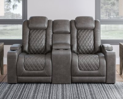HyllMont Power Reclining Loveseat with Console - Image 3