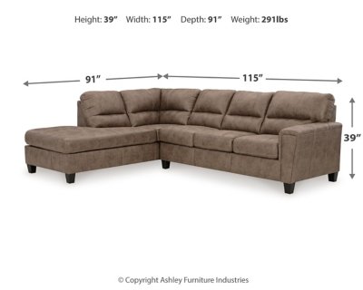 Navi 2-Piece Sectional Chaise Sleeper Sofa - Image 7