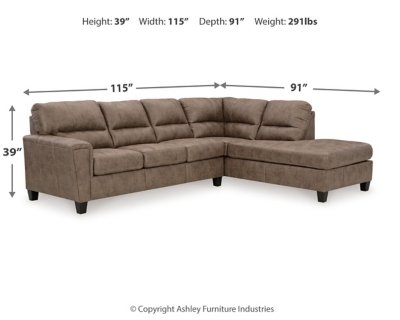 Navi 2-Piece Sectional Chaise Sleeper Sofa - Image 7