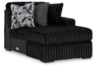 Midnight-Madness 4-Piece Sectional and Oversized Chaise - Image 7