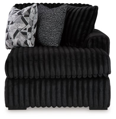 Midnight-Madness 4-Piece Sectional and Oversized Chaise - Image 6
