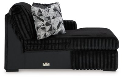 Midnight-Madness 4-Piece Sectional and Oversized Chaise - Image 8
