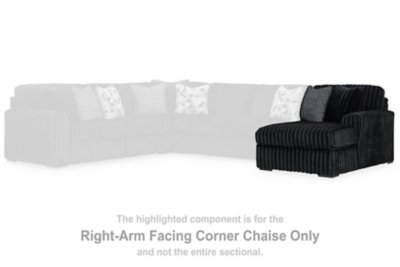 Midnight-Madness 4-Piece Sectional and Oversized Chaise - Image 11