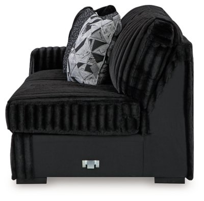 Midnight-Madness 4-Piece Sectional and Oversized Chaise - Image 23