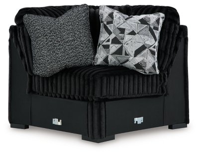 Midnight-Madness 4-Piece Sectional and Oversized Chaise - Image 12