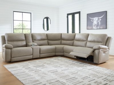 Bearmonte 6-Piece Reclining Sectional with Storage Console - Image 3