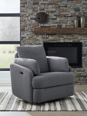 Alainmont Next-Gen Nuvella Swivel Power Recliner - Image 3