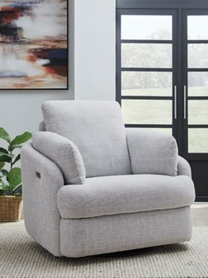 Alainmont Next-Gen Nuvella Swivel Power Recliner - Image 3