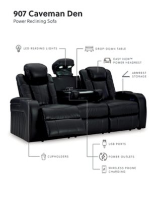 Caveman Den Power Reclining Sofa, Loveseat and Recliner - Image 4