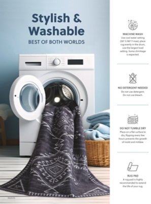 Arriston 5'3" x 7' Washable Rug - Image 6