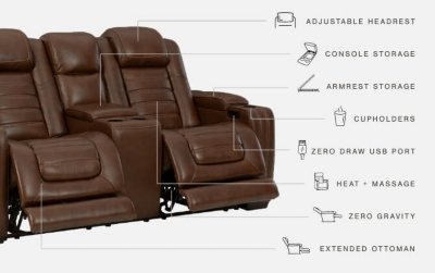 Backtrack Power Reclining Loveseat with Console - Image 6