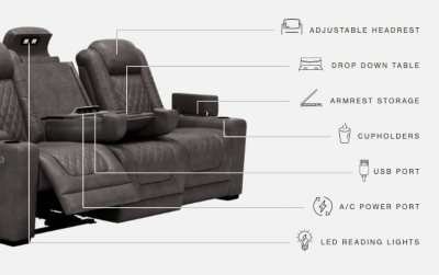 HyllMont Power Reclining Sofa - Image 7