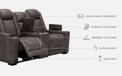 HyllMont Power Reclining Sofa and Loveseat - Image 8