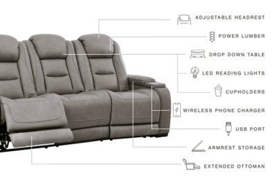 The Man-Den Power Reclining Sofa and Loveseat with Power Recliner - Image 6