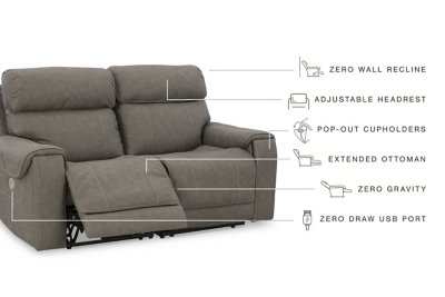 Starbot 2-Piece Power Reclining Sectional Loveseat - Image 4