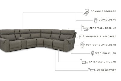 Starbot 6-Piece Power Reclining Sectional - Image 6