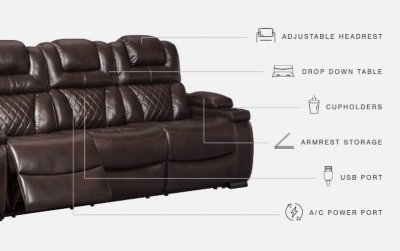 Warnerton Power Reclining Sofa and Loveseat with Power Recliner - Image 14