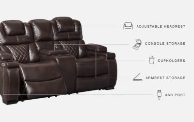 Warnerton Power Reclining Loveseat with Console - Image 6