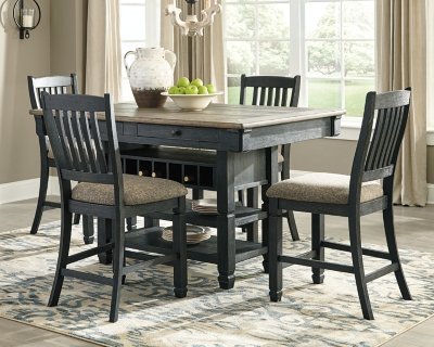 Tyler Creek Counter Height Table with 4 Barstools, Server and Display Cabinet - Image 15