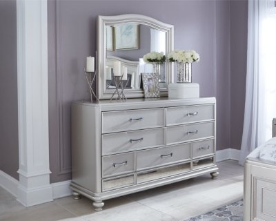Coralayne Queen Upholstered Bed, Dresser, Mirror, Chest and Nightstand - Image 17
