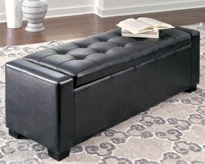 Benches Upholstered Storage Bench - Image 3