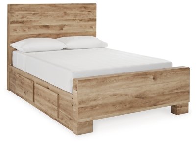 Hyanna Full Panel Bed with 2 Side Storage, Dresser and Mirror - Image 4