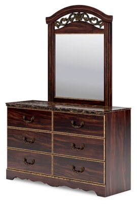 Glosmount Queen Poster Bed, Dresser, Mirror and Nightstand - Image 5