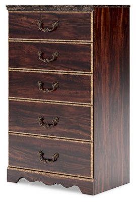 Glosmount Queen Poster Bed, Dresser, Mirror, Chest and Nightstand - Image 11