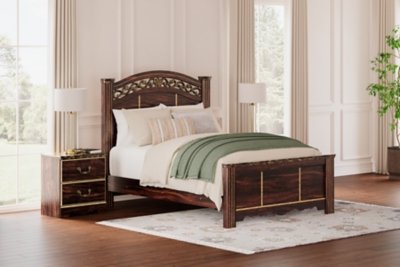 Glosmount Queen Poster Bed, Dresser, Mirror and Nightstand - Image 23