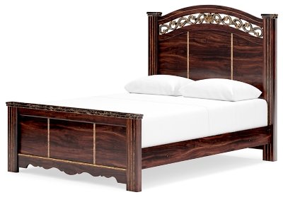 Glosmount Queen Poster Bed, Dresser, Mirror, Chest and Nightstand - Image 17