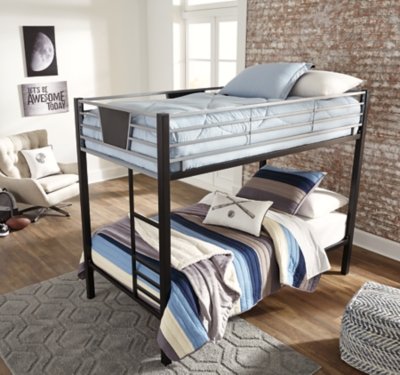 Dinsmore Twin over Twin Bunk Bed with 2 Mattresses - Image 5