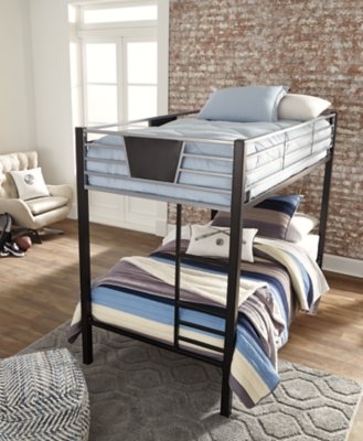 Dinsmore Twin over Twin Bunk Bed with 2 Mattresses - Image 6