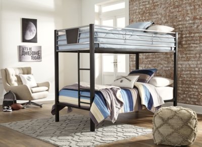 Dinsmore Twin over Twin Bunk Bed with 2 Mattresses - Image 7