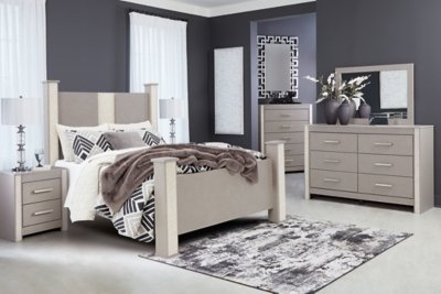 Surancha Queen Poster Bed, Dresser, Mirror and Nightstand - Image 14