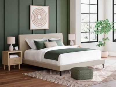 Cielden King Upholstered Bed with Roll Slats - Image 3