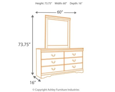 Huey Vineyard Queen Sleigh Bed with Mirrored Dresser and 2 Nightstands - Image 5
