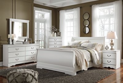 Anarasia Queen Sleigh Bed, Dresser and Mirror - Image 4