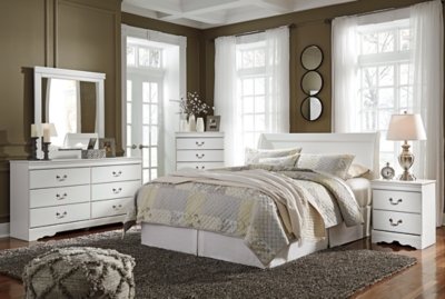 Anarasia Queen Sleigh Headboard, Dresser and Mirror - Image 4