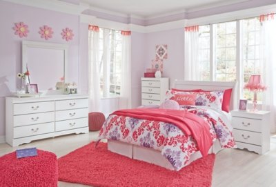 Anarasia Full Sleigh Headboard, Dresser and Mirror - Image 4