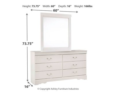 Anarasia Twin Sleigh Bed, Dresser and Mirror - Image 5